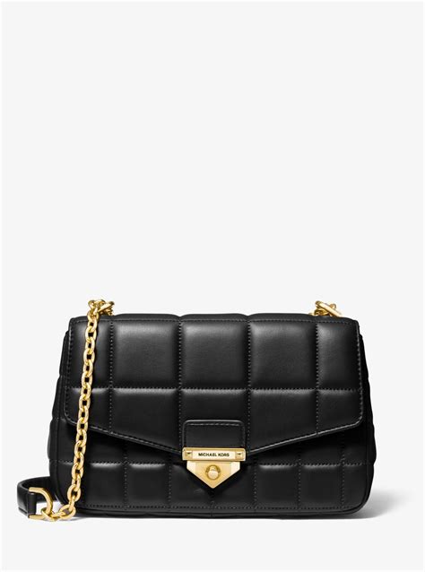 michael kors tasche soho large|Michael Kors Soho Large Quilted Leather Shoulder Bag .